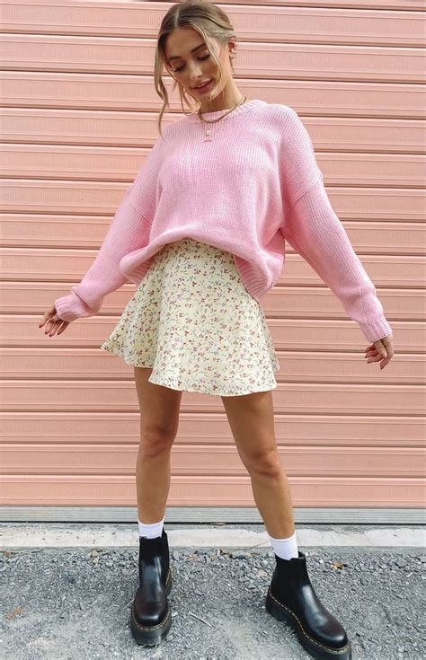 recharge knit sweater pink cute preppy outfits soft girl outfits