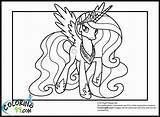 Celestia Pony Colorear Princesa Princesse Princeza sketch template