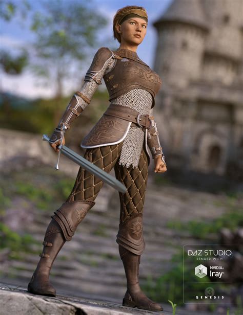 alicia armor outfit for genesis 3 female s daz 3d