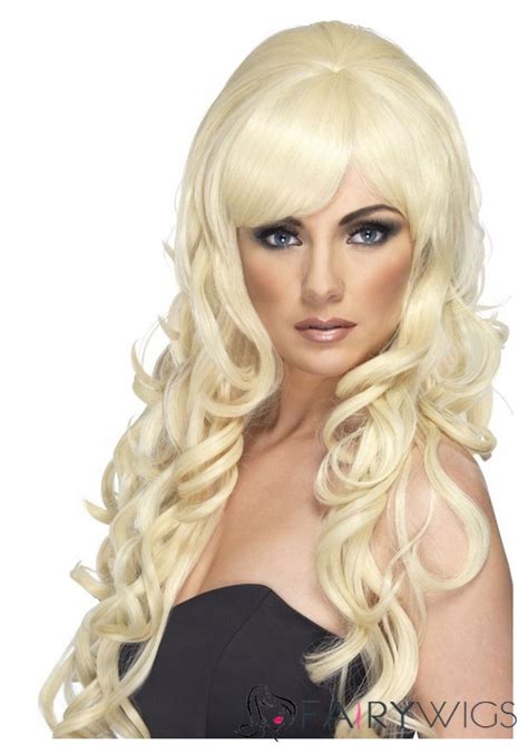 Blonde Pop Starlet Wig Halloween Wigs Long Blonde Wig Long Blonde Curls
