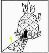 Spongebob Coloring House Squarepants Pages Divyajanani sketch template