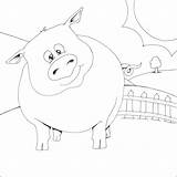 Pig Fat Colouring Coloring Animal Pages Print sketch template