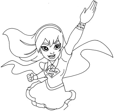 supergirl coloring page coloring home