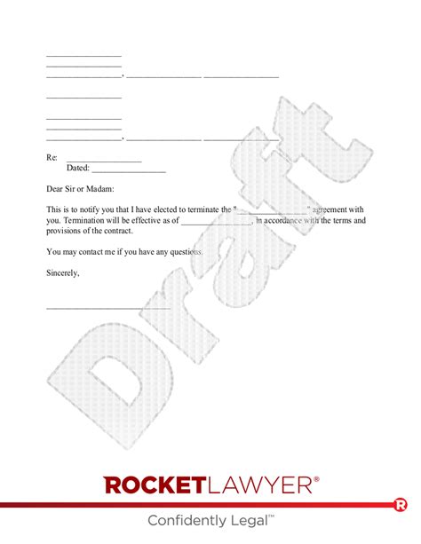 contract termination letter rocket lawyer