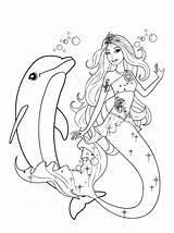 Mermaid Coloring Sea Swimming Pages Mermaids Girls sketch template