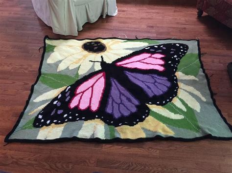 crochet butterfly afghan  pattern afghan pattern crochet