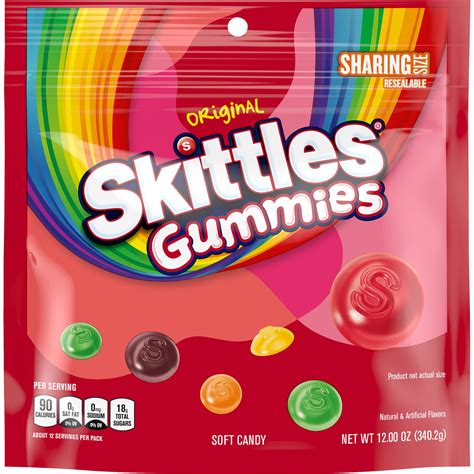 skittles gummies original gummy candy sharing size  oz bag