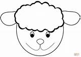 Sheep Head Coloring Template Printable Pages Lamb Supercoloring sketch template