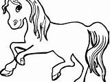 Horse Coloring Pages Simple Cute Printable Color Getcolorings Print Female sketch template