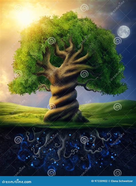 world tree stock illustration illustration  concept