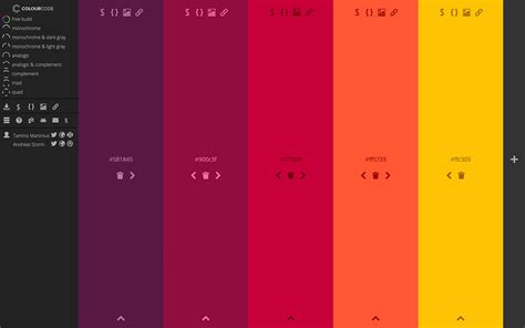 color palette generators html color codes