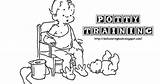 Potty Training Coloring sketch template