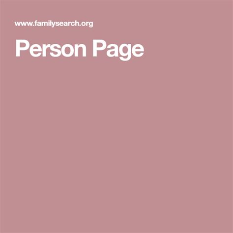person page person genealogy family search