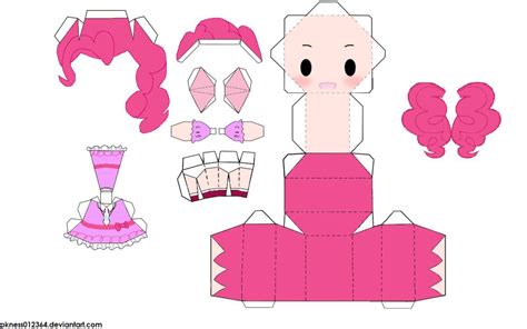 pinkie pie chbi papercraft paper crafts paper dolls paper toys