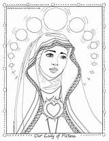 Fatima Blessed sketch template