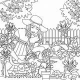 Coloring Garden Pages Adult Gardening Books Colouring Sheets Mandala Color Book House Recolor Visit Mandalas sketch template