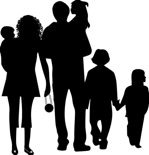 clipart happy family silhouette