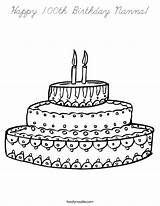Coloring 100th Nanna Birthday Happy Cursive Built California Usa sketch template