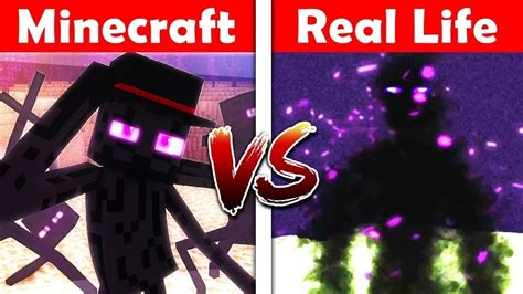 Minecraft Vs Real Life Minecraft Enderman In Real Life