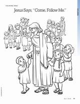 Coloring Follow Jesus Come Says Lds sketch template