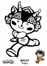 Coloring Yingying Olympic Mascot Mascots Pages Olympics Beijin Nini London sketch template