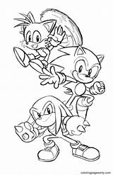 Knuckles Tails Echidna sketch template