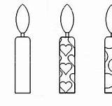 Birthday Candle Coloring Pages Netart sketch template