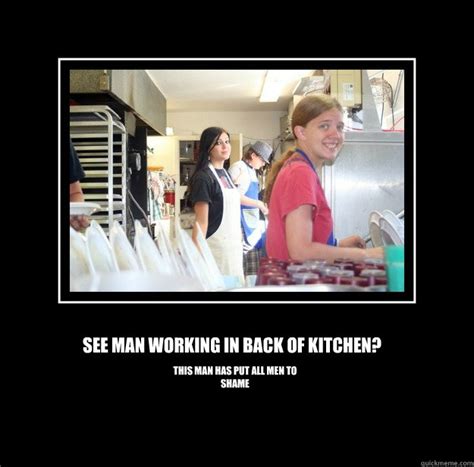 See Man Working In Back Of Kitchen This Man Has Put All Men To Shame