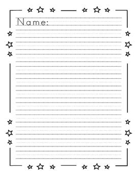 writing paper kindergarten  grade  wishful learning  beckie lee