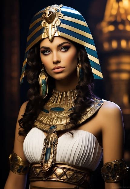 premium ai image hot attractive fashion model in egyptian queen