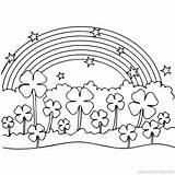 Leaf Clover Rainbow Coloring Pages Xcolorings 99k Resolution Info Type  Size Jpeg sketch template