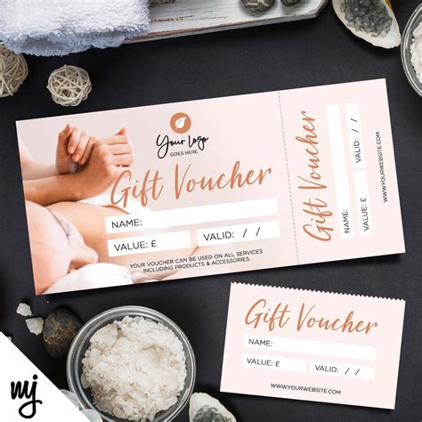 custom printed t vouchers perforated stubs massage etsy