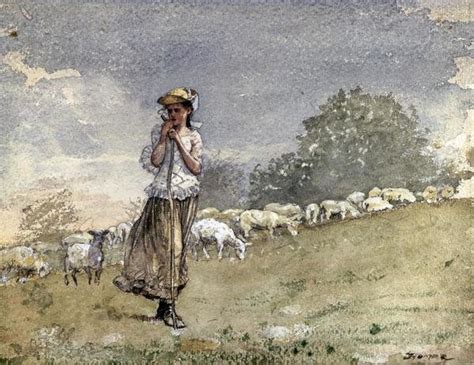 Winslow Homer Tending Sheep Houghton Farm Art Print Global Gallery