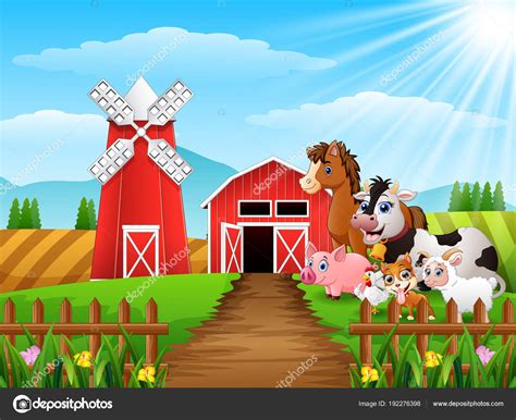 imagenes de granja animadas ilustracion de granja dibujos animados