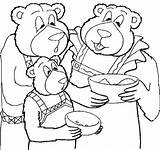 Bears Three Goldilocks Coloring Pages Little Color Printable Getdrawings Getcolorings Comments Popular Coloringhome sketch template