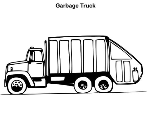 operating garbage truck coloring pages  print