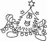 Christmas Coloring Pages Tree Printable December Lights Line Drawing Adult Colouring Kids Chip Chocolate Print Color Light Templates Template Garland sketch template