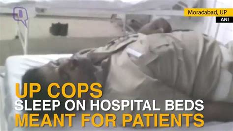 Caught On Camera Police Sleep On Hospital Beds Meant For Patients