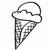 Ice Cream Cone Coloring Cliparts Pages Drawing Clipart Computer Designs Use sketch template