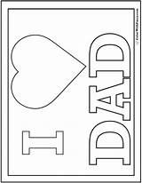 Dad Coloring Pages Fathers Printable Father Colorwithfuzzy Heart Print Card Color Number Kids Happy Customize Fun Make Template Choose Board sketch template