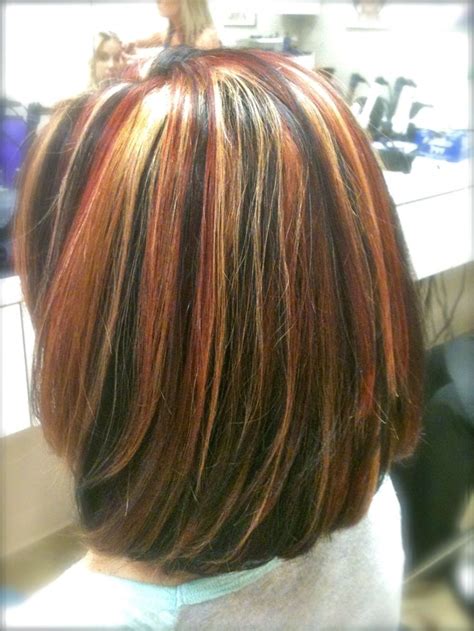 tri color highlights  shoulder length hair stylist wendy brown