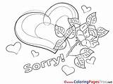 Coloring Pages Apology Sorry Colouring Sheet Sketch Template Cards sketch template