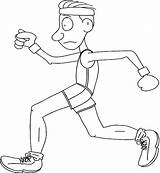 Coloring Pages Running Sports Runners Shoe Template Doing January Runner Track Printable sketch template
