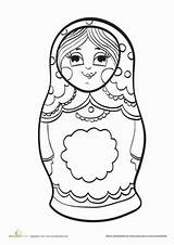 Coloring Doll Pages Matryoshka Dancing Colouring Education Bear Celebrated Another Russian Dolls Fiar Embroidery Theme Choose Board Activities Worksheet sketch template