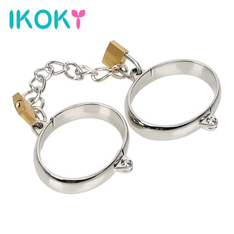 Ikoky Stainless Steel 1 Pair Bondage Restraints Couple Binding Female