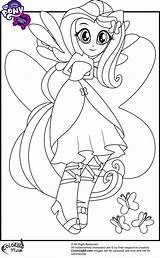 Equestria Coloring Girls Pages Pony Little Mlp Fluttershy Girl Color Para sketch template