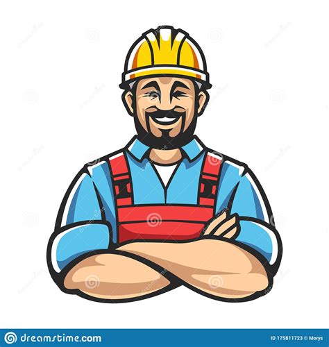builder vector character stock vector illustration  occupation