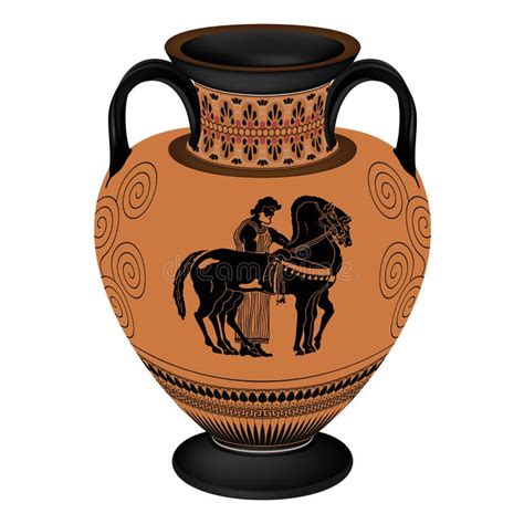 vector greek vase stock vector illustration  design