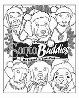 Coloring Santa Pages Buddies Printable Disney Puppy Puppies Kids Christmas Colouring Color Holiday Buddy Popular Printables Choose Board sketch template