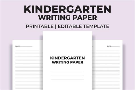 premium vector kindergarten writing paper